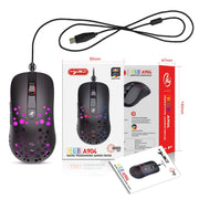 HXSJ A904 RGB Light Macro Programmazione Mouse meccanico da gioco cablato, A904
