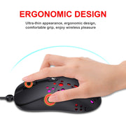 HXSJ A904 RGB Light Macro Programmazione Mouse meccanico da gioco cablato, A904