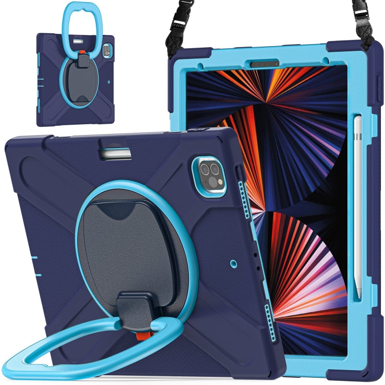Custodia silicone e PC con tracolla per iPad Pro 12.9 2021/2022