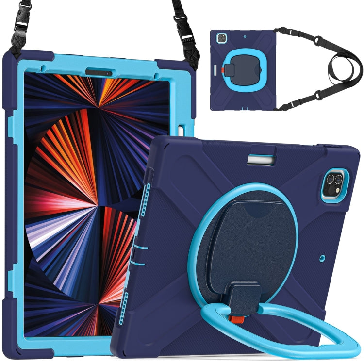 Custodia protettiva in silicone + PC con supporto e tracolla, For iPad Pro 12.9 2022 / 2021, For Amazon Kindle Fire HD 10 2021