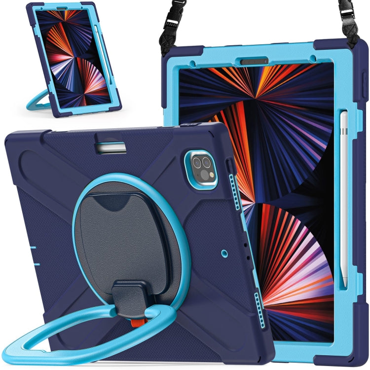 Custodia protettiva in silicone + PC con supporto e tracolla, For iPad Pro 12.9 2022 / 2021, For Amazon Kindle Fire HD 10 2021