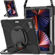Custodia protettiva in silicone + PC con supporto e tracolla, For iPad Pro 12.9 2022 / 2021, For Amazon Kindle Fire HD 10 2021