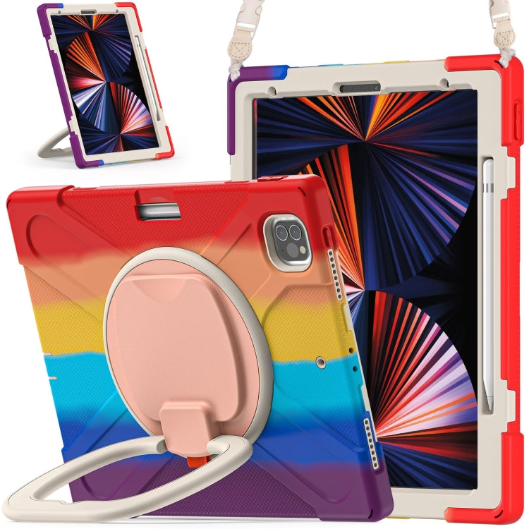 Custodia silicone e PC con tracolla per iPad Pro 12.9 2021/2022