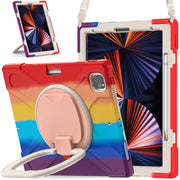 Custodia protettiva in silicone + PC con supporto e tracolla, For iPad Pro 12.9 2022 / 2021, For Amazon Kindle Fire HD 10 2021