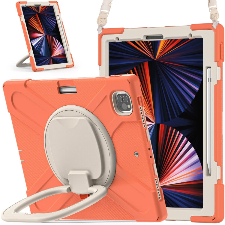 Custodia protettiva in silicone + PC con supporto e tracolla, For iPad Pro 12.9 2022 / 2021, For Amazon Kindle Fire HD 10 2021