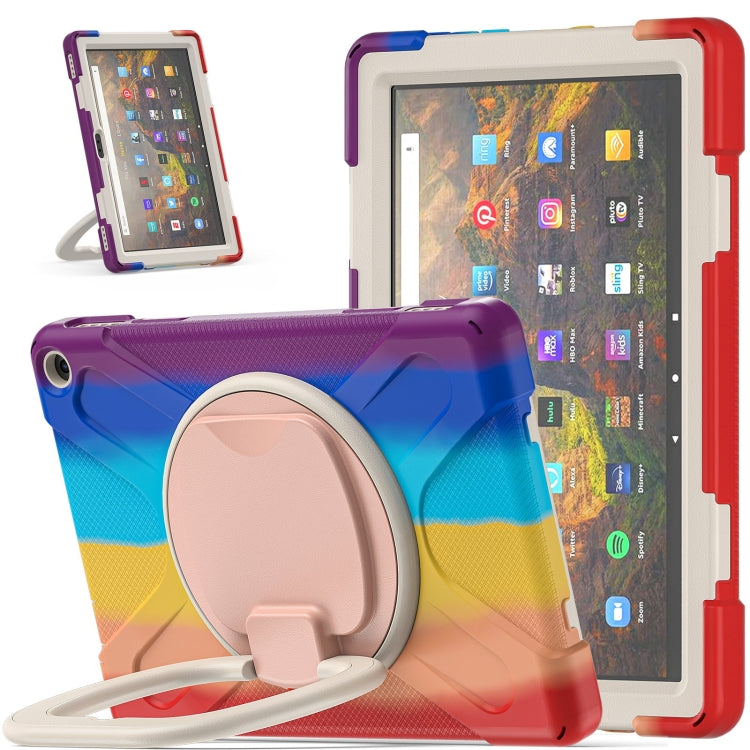 Custodia protettiva in silicone + PC con supporto e tracolla, For iPad Pro 12.9 2022 / 2021, For Amazon Kindle Fire HD 10 2021