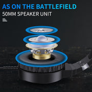 HXSJ F16 Cuffie da gioco stereo con luce RGB da 3,5 mm + porta USB con microfono