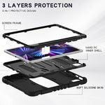 Custodia protettiva 3 strati in silicone e PC per iPad Air 10.9
