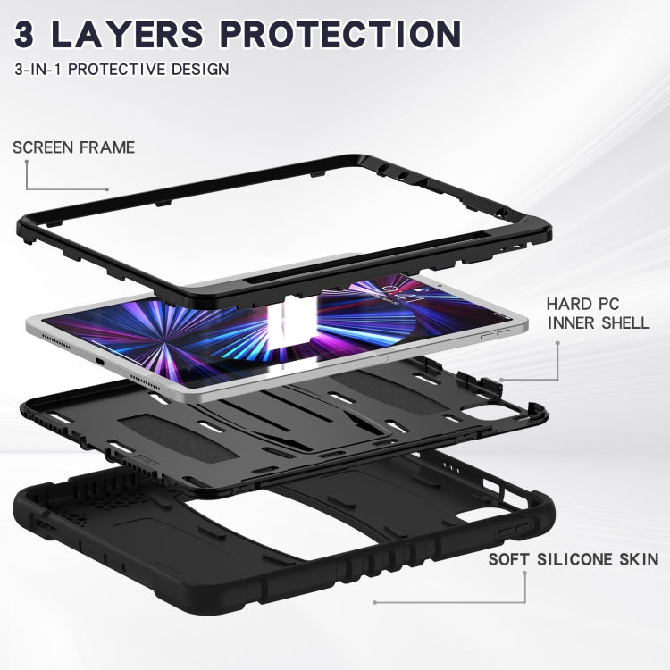 Custodia protettiva 3 strati in silicone e PC per iPad Air 10.9