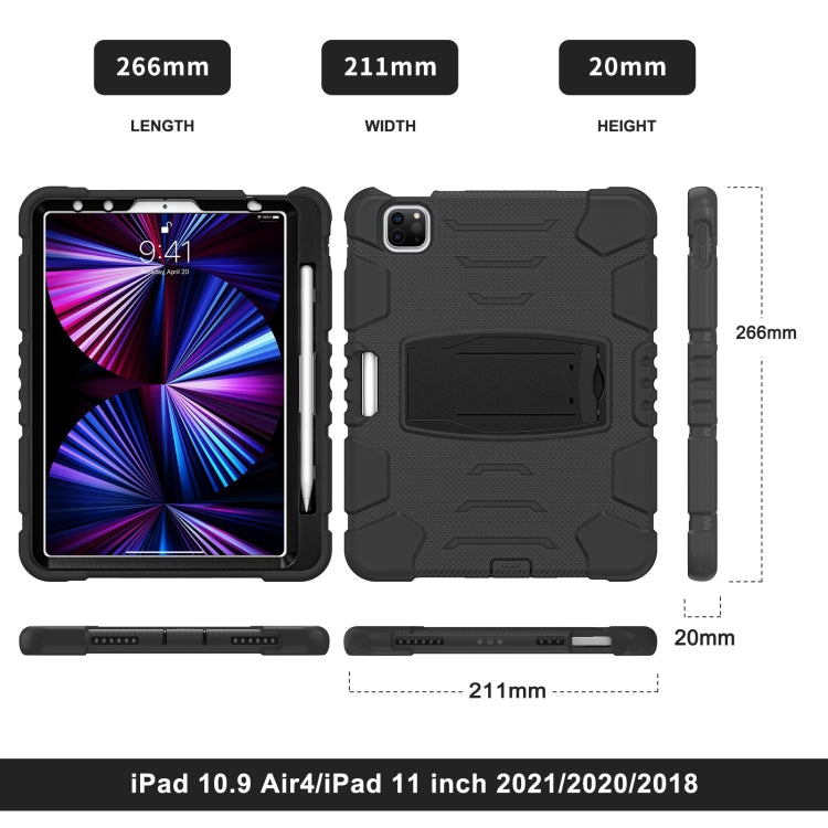 Custodia protettiva 3 strati in silicone e PC per iPad Air 10.9