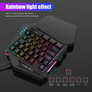 Convertitore mouse tastiera HXSJ P8+V100+J900 + tastiera con una sola mano + set mouse da gioco di programmazione, P8+V100+A883