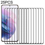 25 PZ Full Glue 9H HD 3D Pellicola in vetro temperato con bordo curvo, For Samsung Galaxy S21 5G (25pcs), For Samsung Galaxy S21+ 5G (25pcs), For Samsung Galaxy S21 Ultra 5G (25pcs)