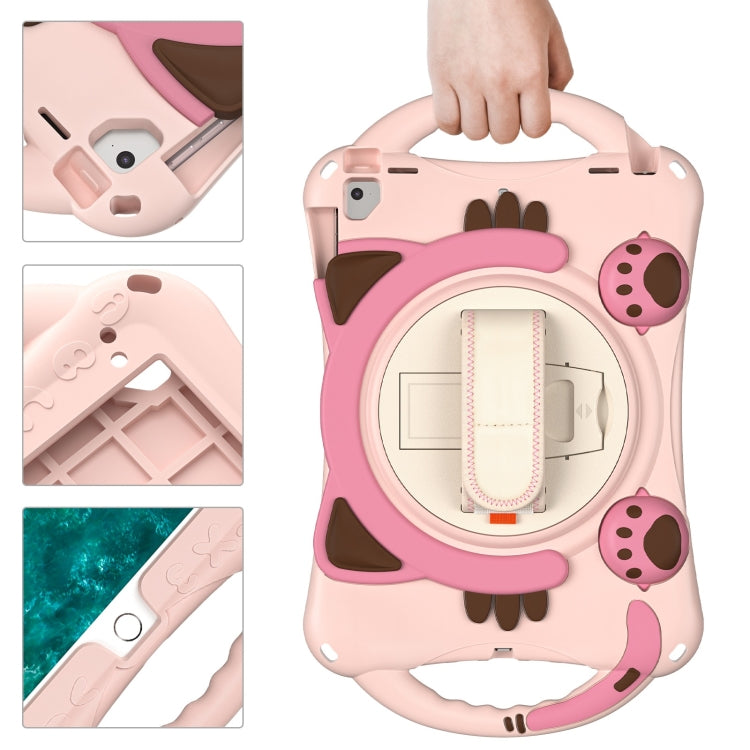 Custodia protettiva in EVA antiurto per bambini Cute Cat King con supporto, tracolla e maniglia, For iPad 9.7 2018 / 2017 / Air / Air 2 / Pro 9.7