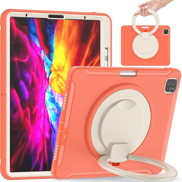 Custodia protettiva antiurto in TPU + PC con supporto per impugnatura pieghevole con rotazione a 360 gradi e slot per penna, For iPad Pro 12.9 2020 / 2018, For Samsung Galaxy Tab S6 Lite 10.4 inch P610