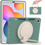 Custodia antiurto tablet con supporto rotante e slot penna