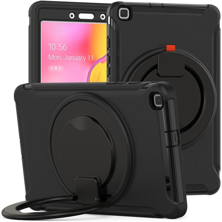 Custodia protettiva antiurto in TPU + PC con supporto per impugnatura pieghevole con rotazione a 360 gradi e slot per penna, For Samsung Galaxy Tab A 8.0 2019 T290