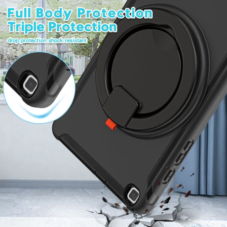 Custodia protettiva antiurto in TPU + PC con supporto per impugnatura pieghevole con rotazione a 360 gradi e slot per penna, For Samsung Galaxy Tab A 8.0 2019 T290