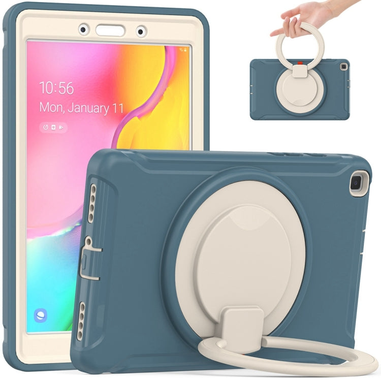 Custodia protettiva antiurto in TPU + PC con supporto per impugnatura pieghevole con rotazione a 360 gradi e slot per penna, For Samsung Galaxy Tab A 8.0 2019 T290