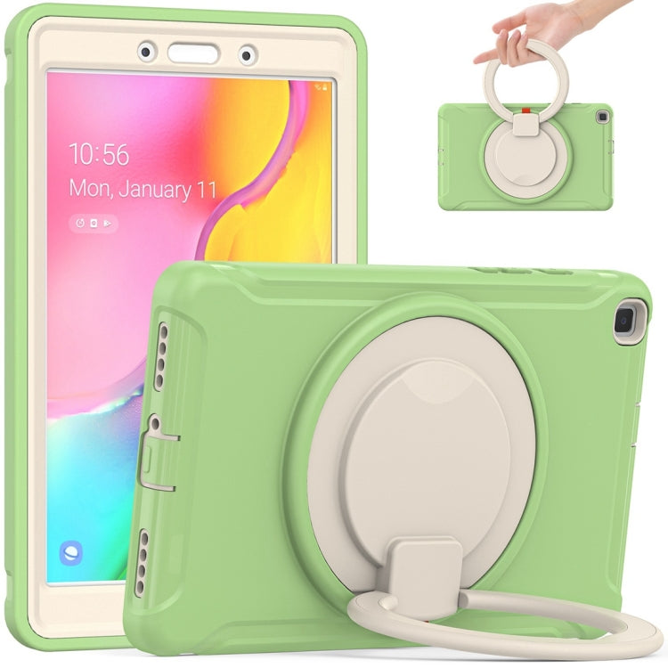 Custodia protettiva antiurto in TPU + PC con supporto per impugnatura pieghevole con rotazione a 360 gradi e slot per penna, For Samsung Galaxy Tab A 8.0 2019 T290