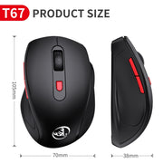 Mouse wireless a doppia modalità HXSJ T67 2.4G Bluetooth 3.0/5.0, T67 2.4G