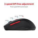 Mouse wireless a doppia modalità HXSJ T67 2.4G Bluetooth 3.0/5.0, T67 2.4G