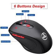 Mouse wireless a doppia modalità HXSJ T67 2.4G Bluetooth 3.0/5.0, T67 2.4G