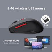 Mouse wireless a doppia modalità HXSJ T67 2.4G Bluetooth 3.0/5.0, T67 2.4G