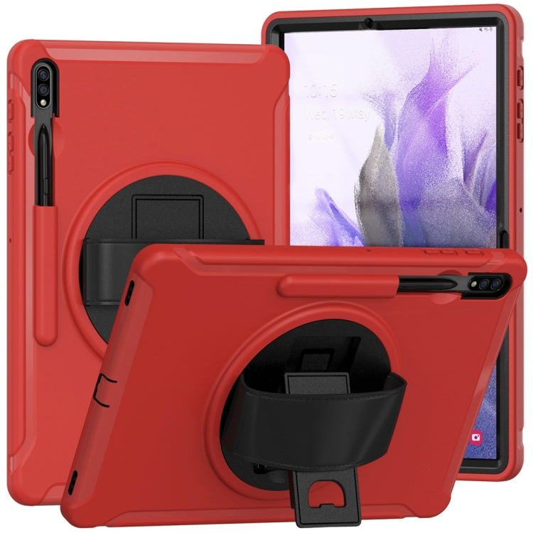 Copertura protettiva PC + TPU con rotazione a 360 gradi con supporto e cinturino da polso, For Samsung Galaxy Tab S7 FE 12.4 inch T730