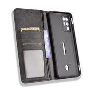 Custodia in pelle a vibrazione orizzontale con struttura retrò Crazy Horse con fibbia magnetica con supporto e slot per schede e cornice per foto, For ZTE nubia Red Magic 6R