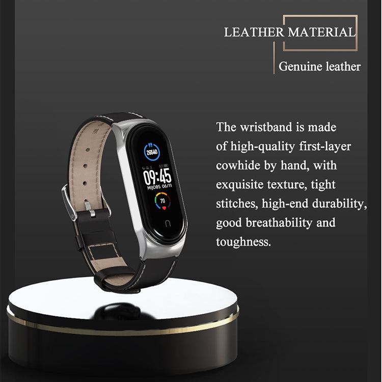 Per cinturino di ricambio in pelle microfibra CS Xiaomi Mi Band 6/5/4/3
