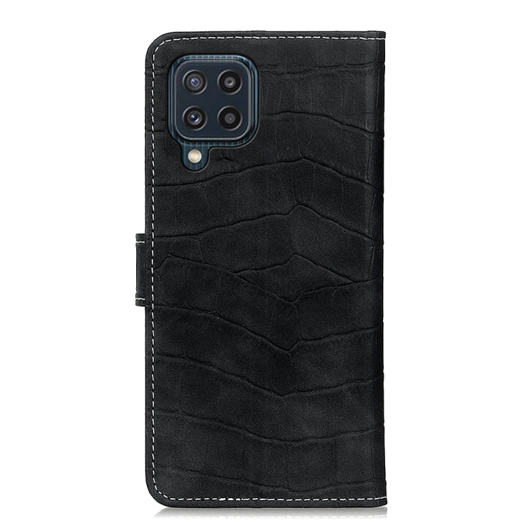 Custodia in pelle a vibrazione orizzontale con struttura in coccodrillo con supporto, slot per carte e portafoglio, For Samsung Galaxy M32