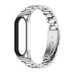 Per Xiaomi Mi Band 6/5/4/3 CS Cinturino di ricambio in acciaio inossidabile con tre perline in metallo