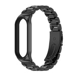 Per Xiaomi Mi Band 6/5/4/3 CS Cinturino di ricambio in acciaio inossidabile con tre perline in metallo