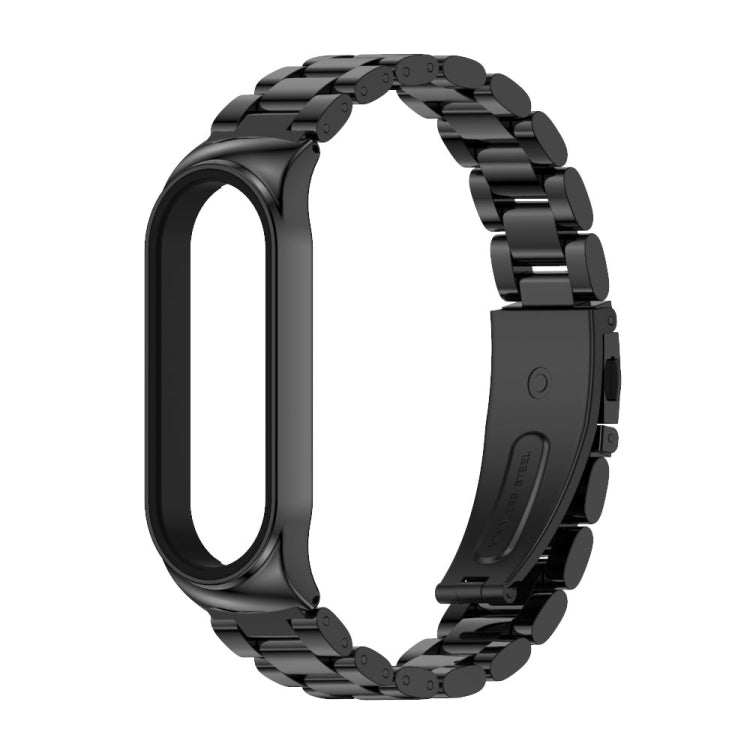Per Xiaomi Mi Band 6/5/4/3 CS Cinturino di ricambio in acciaio inossidabile con tre perline in metallo