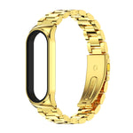 Per Xiaomi Mi Band 6/5/4/3 CS Cinturino di ricambio in acciaio inossidabile con tre perline in metallo