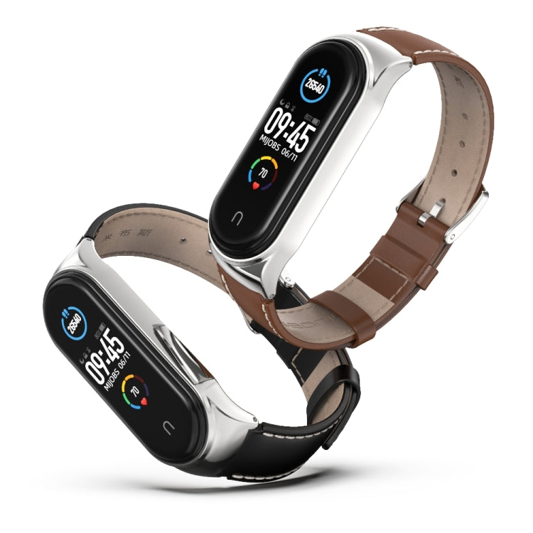 Per Xiaomi Mi Band 6/5/4/3 CS cinturino di ricambio in pelle bovina di primo strato