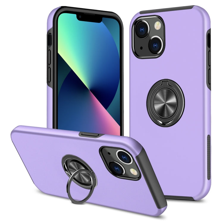 Custodia protettiva magnetica antiurto PC + TPU con supporto per anello invisibile, For iPhone 13 mini, For iPhone 13, For iPhone 13 Pro