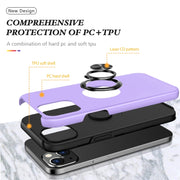 Custodia protettiva magnetica antiurto PC + TPU con supporto per anello invisibile, For iPhone 13 mini, For iPhone 13, For iPhone 13 Pro
