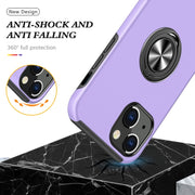 Custodia protettiva magnetica antiurto PC + TPU con supporto per anello invisibile, For iPhone 13 mini, For iPhone 13, For iPhone 13 Pro