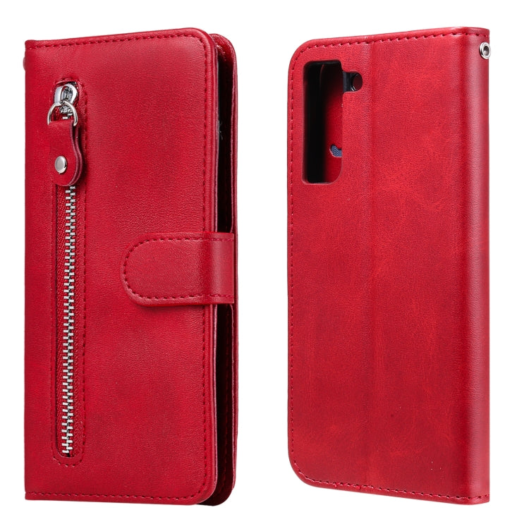 Fashion Calf Texture Zipper Custodia in pelle a vibrazione orizzontale con supporto e slot per schede e portafoglio, For Samsung Galaxy A22 4G, For Samsung Galaxy S21 FE, For Samsung Galaxy A22 5G, For Samsung Galaxy A82 5G