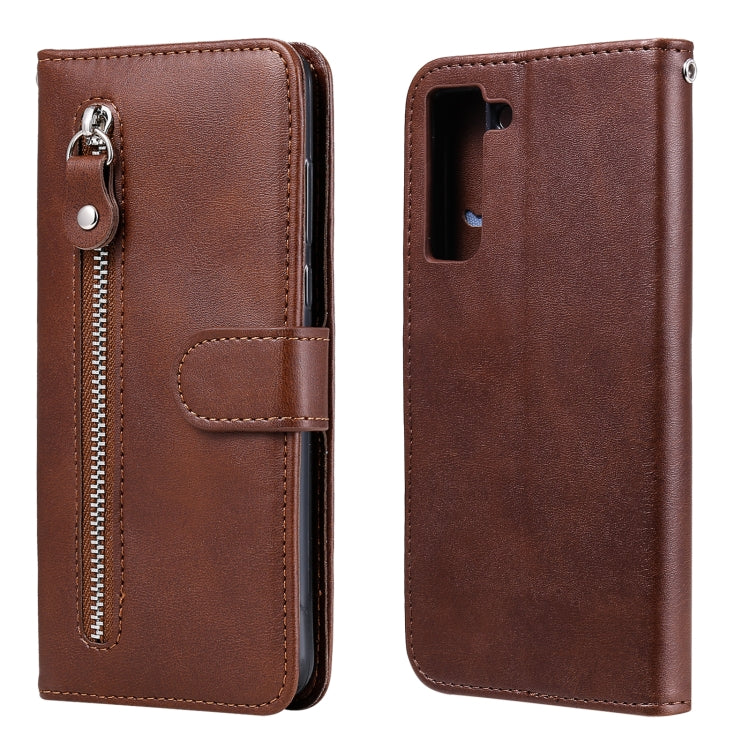 Fashion Calf Texture Zipper Custodia in pelle a vibrazione orizzontale con supporto e slot per schede e portafoglio, For Samsung Galaxy A22 4G, For Samsung Galaxy S21 FE, For Samsung Galaxy A22 5G, For Samsung Galaxy A82 5G