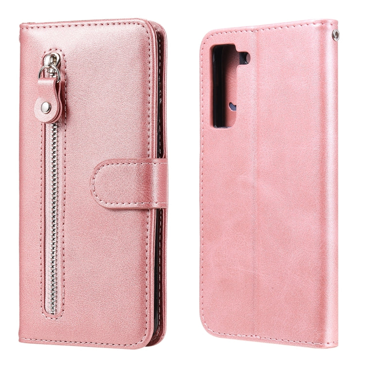 Fashion Calf Texture Zipper Custodia in pelle a vibrazione orizzontale con supporto e slot per schede e portafoglio, For Samsung Galaxy A22 4G, For Samsung Galaxy S21 FE, For Samsung Galaxy A22 5G, For Samsung Galaxy A82 5G