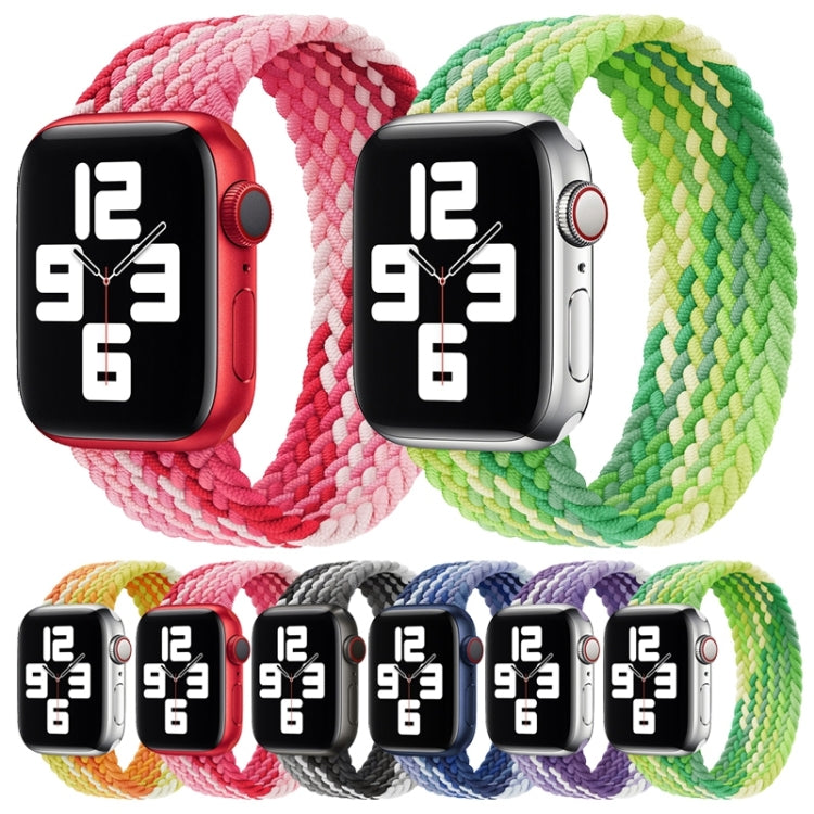 Cinturino di ricambio in nylon intrecciato ad anello singolo, misura: S 135 mm per Apple Watch Series 6 e SE e 5 e 4 40 mm / 3 e 2 e 1 38 mm, S 135mm 40mm / 38 mm