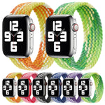 Cinturino di ricambio in nylon intrecciato ad anello singolo, misura: M 145 mm per Apple Watch Series 6 e SE e 5 e 4 40 mm / 3 e 2 e 1 38 mm, M 145mm 40mm / 38 mm
