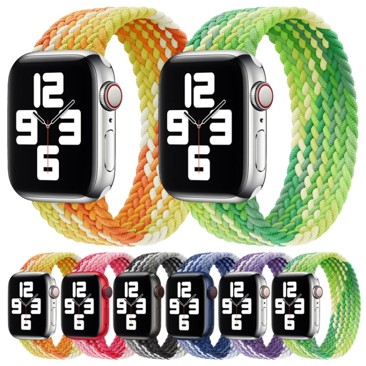 Cinturino di ricambio in nylon intrecciato ad anello singolo, misura: M 145 mm per Apple Watch Series 6 e SE e 5 e 4 40 mm / 3 e 2 e 1 38 mm, M 145mm 40mm / 38 mm