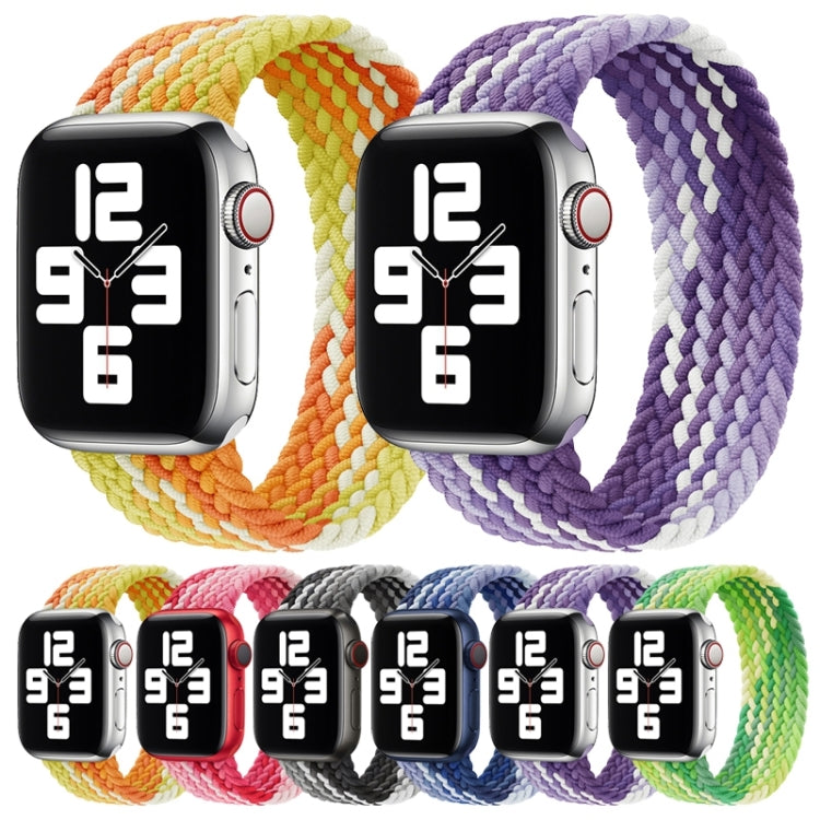 Cinturino di ricambio in nylon intrecciato ad anello singolo, misura: L 155 mm per Apple Watch Series 6 e SE e 5 e 4 40 mm / 3 e 2 e 1 38 mm, L 155mm 40mm / 38 mm