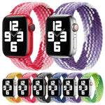 Cinturino di ricambio in nylon intrecciato ad anello singolo, dimensioni: XS 135 mm per Apple Watch Series 6 e SE e 5 e 4 44 mm / 3 e 2 e 1 42 mm, XS 135mm 44mm / 42 mm