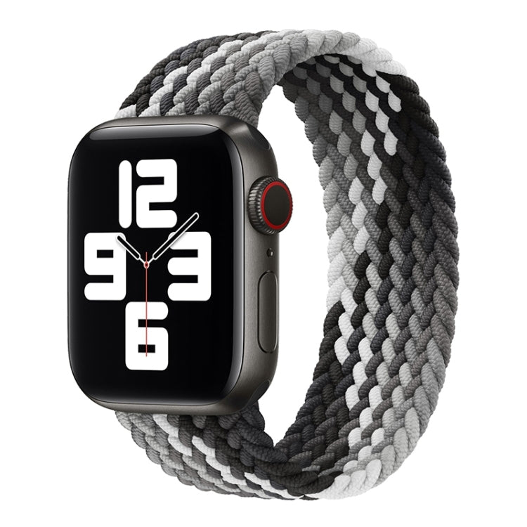 Cinturino di ricambio in nylon intrecciato ad anello singolo, misura: M 155 mm per Apple Watch Series 6 e SE e 5 e 4 44 mm / 3 e 2 e 1 42 mm, M 155mm 44mm / 42 mm
