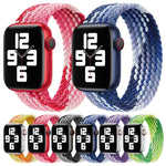 Cinturino di ricambio in nylon intrecciato ad anello singolo, misura: L 165 mm per Apple Watch Series 6 e SE e 5 e 4 44 mm / 3 e 2 e 1 42 mm, L 165mm 44mm / 42 mm