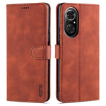 AZNS Skin Feel Calf Texture Custodia in pelle con apertura orizzontale con slot per carte, supporto e portafoglio, For Honor 50 SE